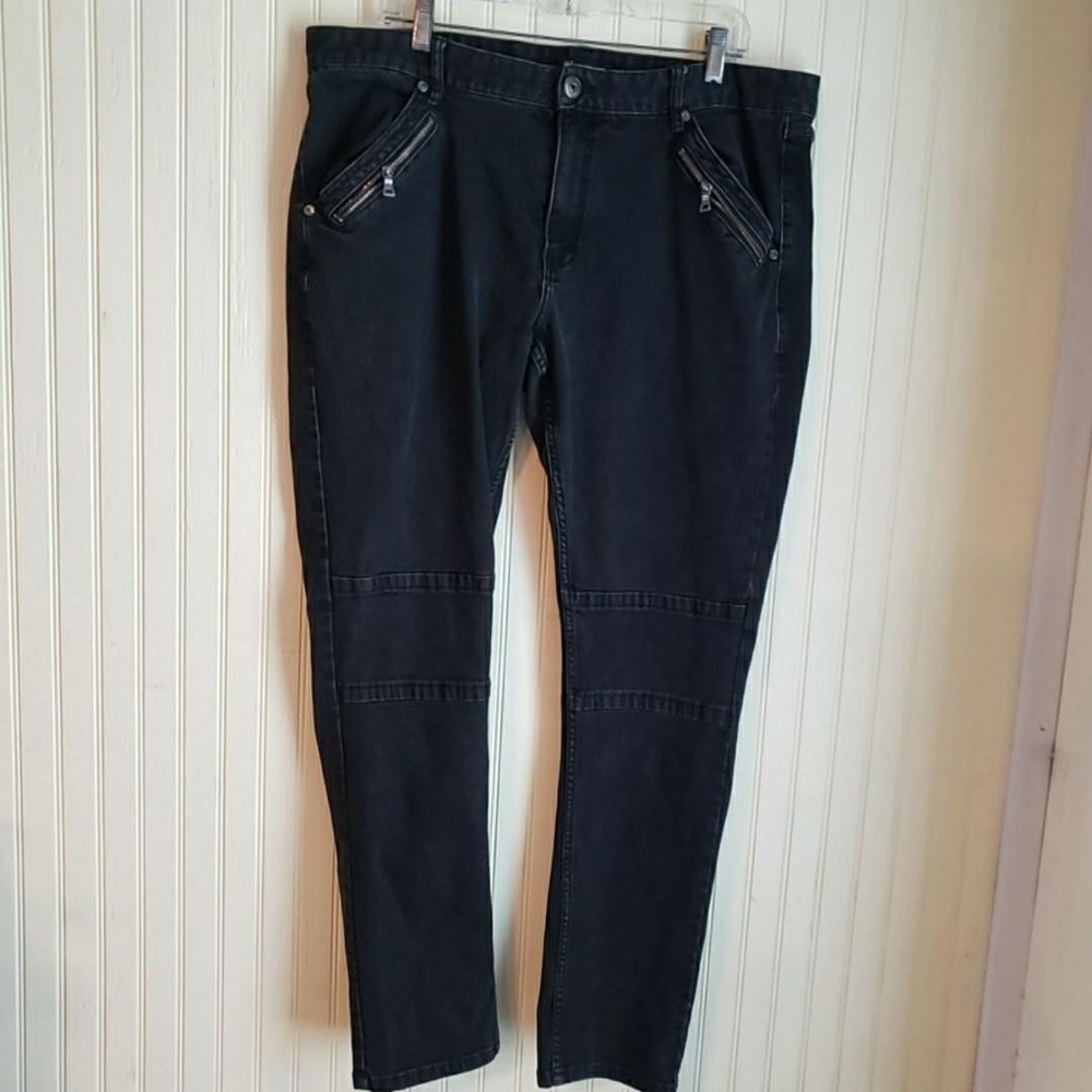 INC International Concepts Jeans Mens 38x30 Black Slim Stretch Denim Pants